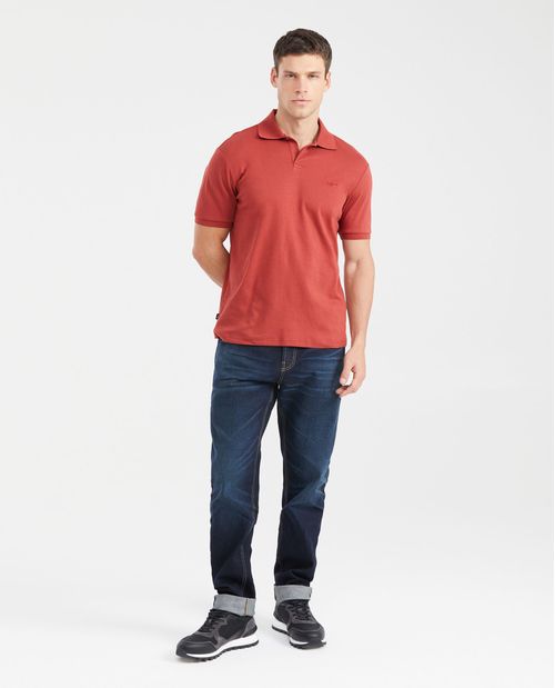 Camiseta Polo Slim Fit en Jersey Semi Pesado para Hombre