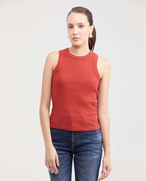 Camiseta Básica Tipo Tank Top para Mujer