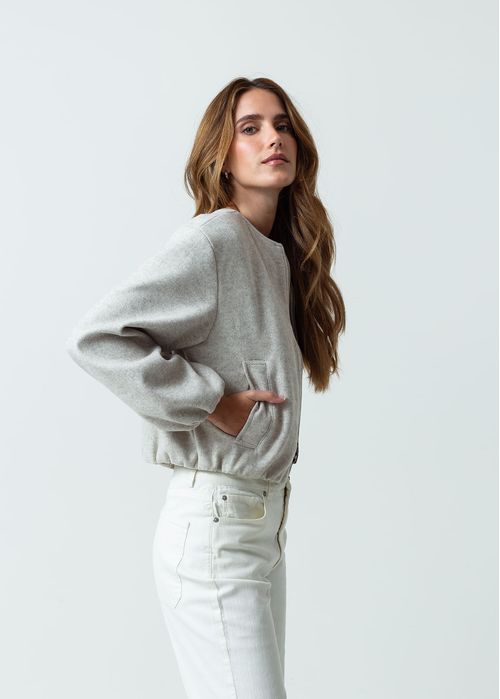 Chaqueta de largo pretinero