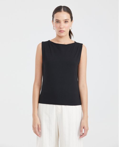 Camiseta con Escote Almendrado para Mujer