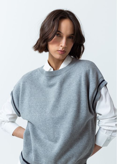 Camisa tejida de manga rodada