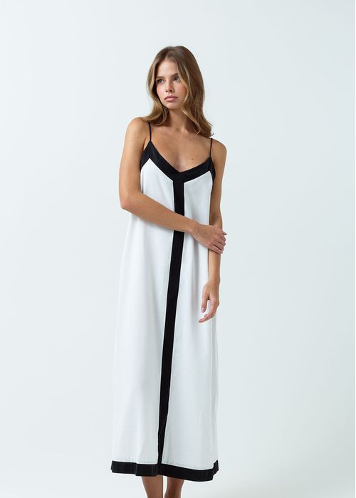 Vestido largo de tiras