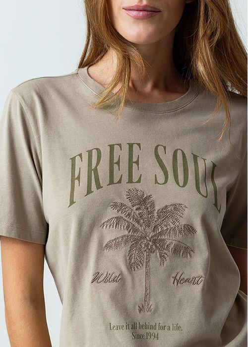 Camiseta básica estampada en frente