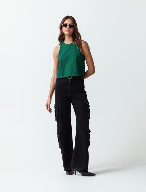 Camisa de tela con textura