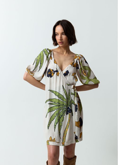 Vestido corto estampado