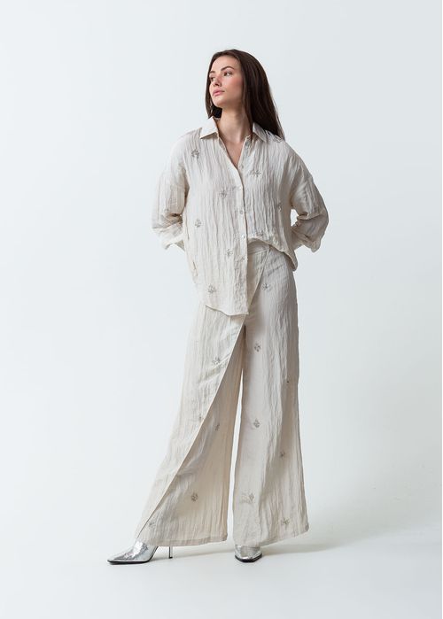 Pantalón de diseño cruzado