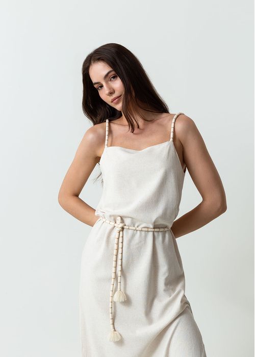 Vestido largo de tiras