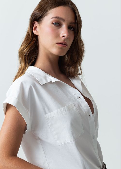 Camisa manga corta con guardapolvo