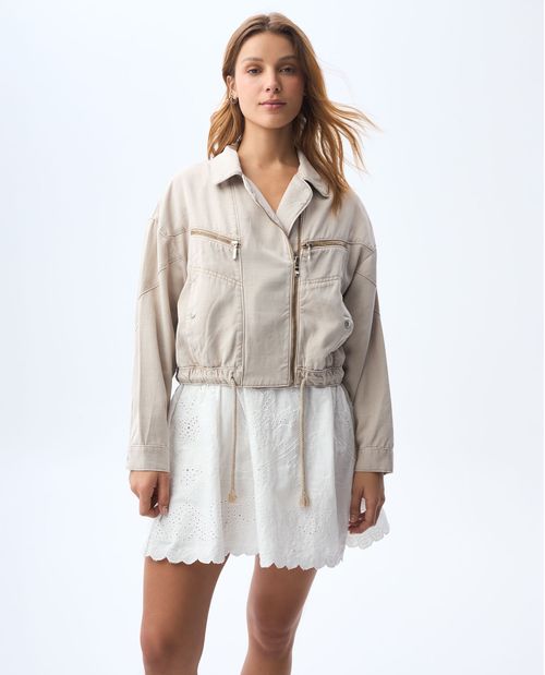 Chaqueta Biker de tacto suave para mujer
