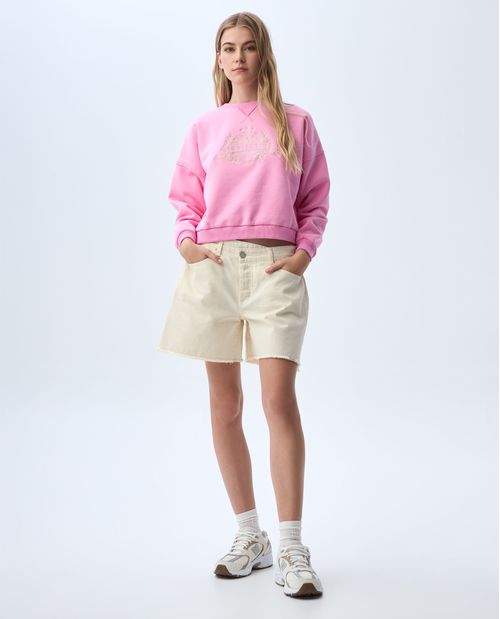 Buzo con estampado en frente para mujer