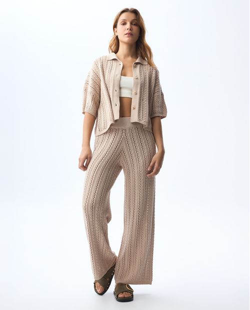 Camisa tejida oversize para mujer