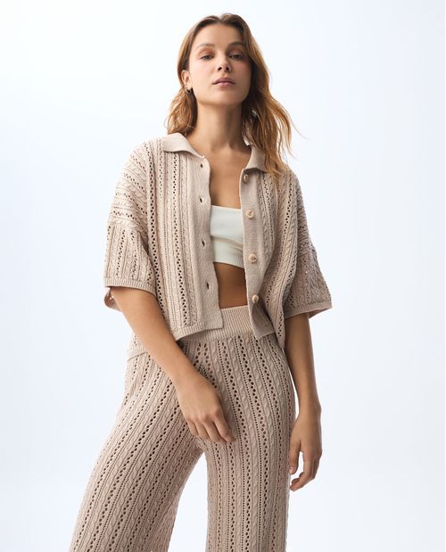 Camisa tejida oversize para mujer