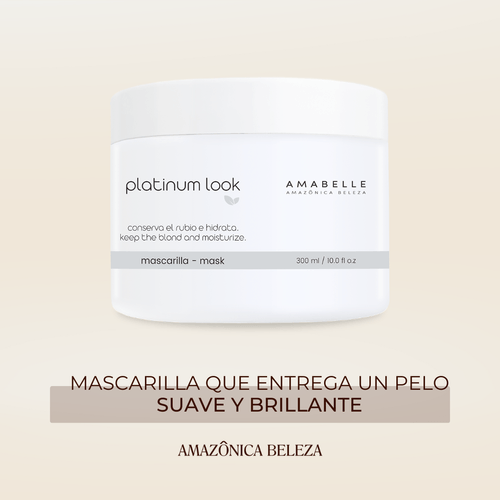 Mascarilla Platinum Look - REPARA Y MATIZA EL PELO RUBIO/ 300 ML