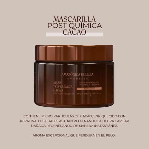 Mascarilla Post Quimica de Cacao - REPARACIÓN/ 300 ML
