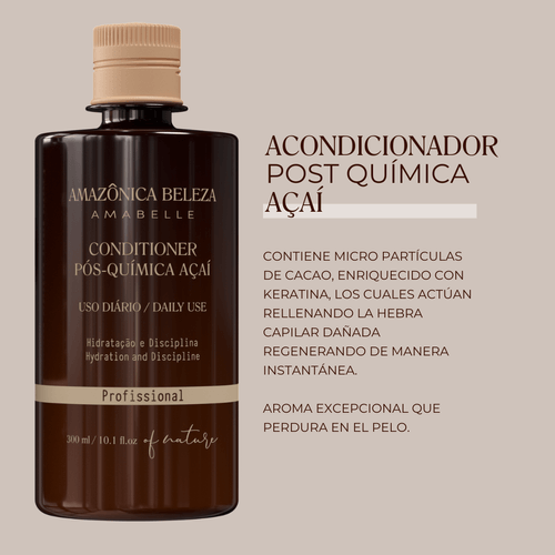 Aconcionador Post Quimica de Acaí - HIDRATACIÓN/ 300 ML