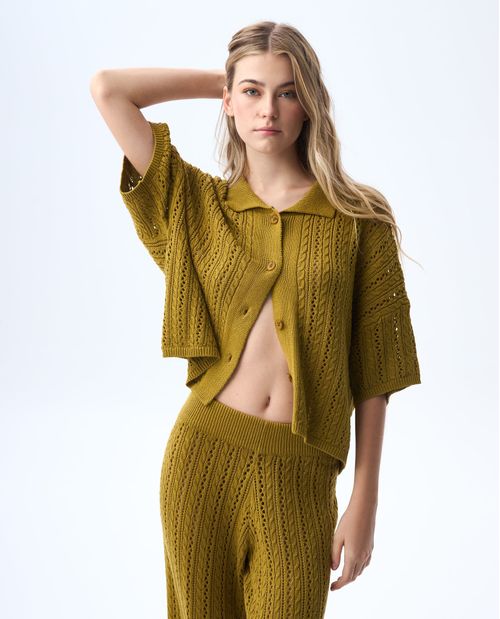 Camisa tejida oversize para mujer