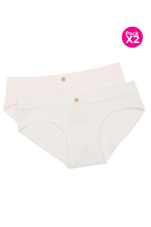 Panty hipster x2 unidades tipo seamless