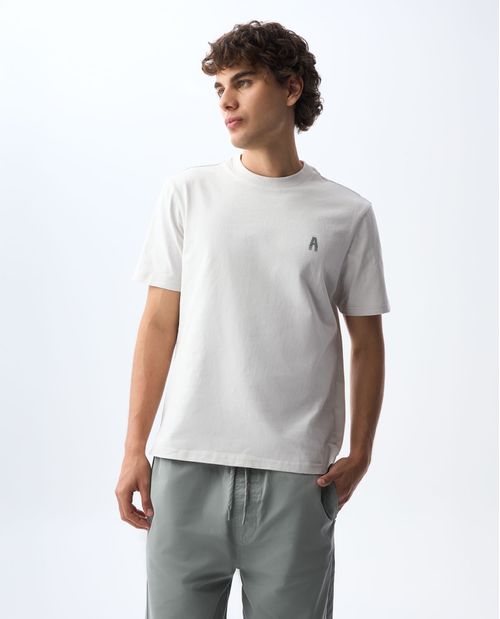 Camiseta con estampado en frente y espalda para hombre