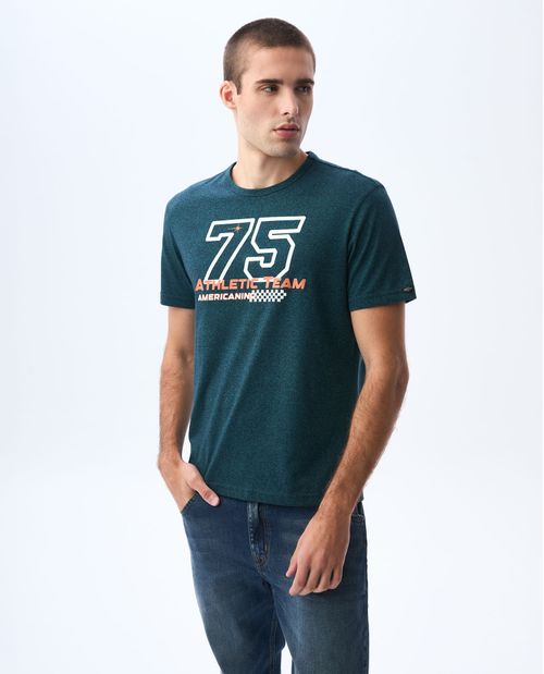 Camiseta con estampado frontal para hombre