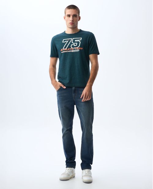 Camiseta con estampado frontal para hombre