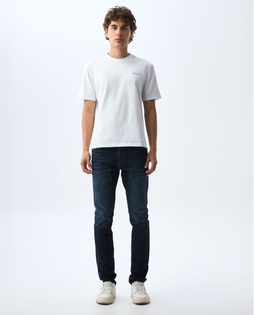 Camiseta con estampado en frente y espalda para hombre