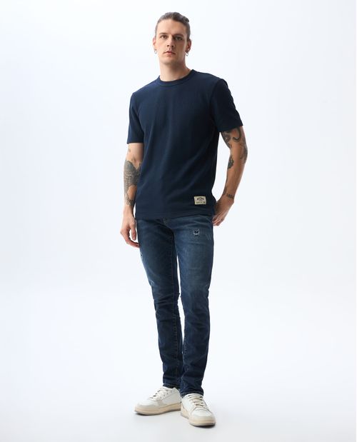 Camiseta en tela texturizada para hombre