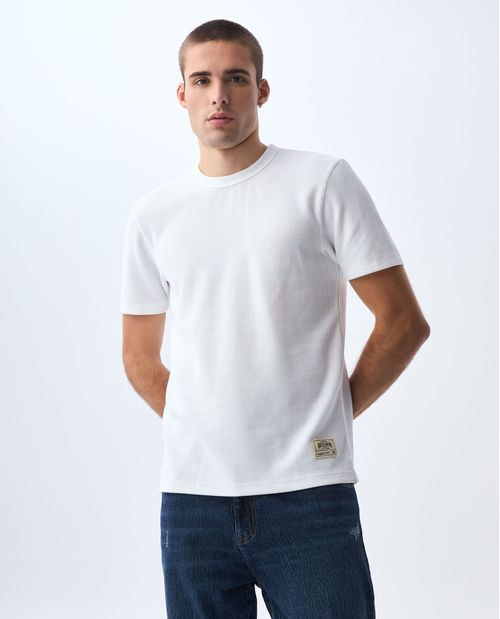 Camiseta en tela texturizada para hombre
