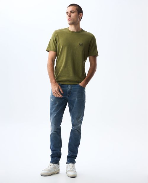 Camiseta en tela flamé para hombre