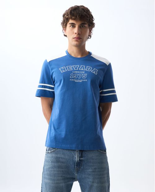 Camiseta manga corta estampada para hombre