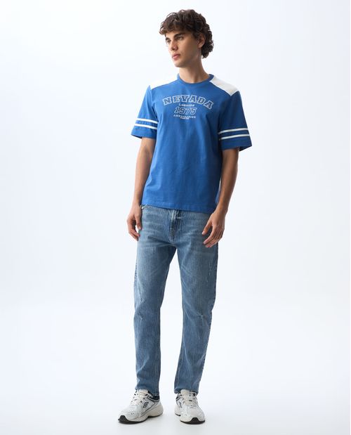 Camiseta manga corta estampada para hombre