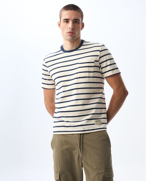 Camiseta con bolsillo de parche para hombre