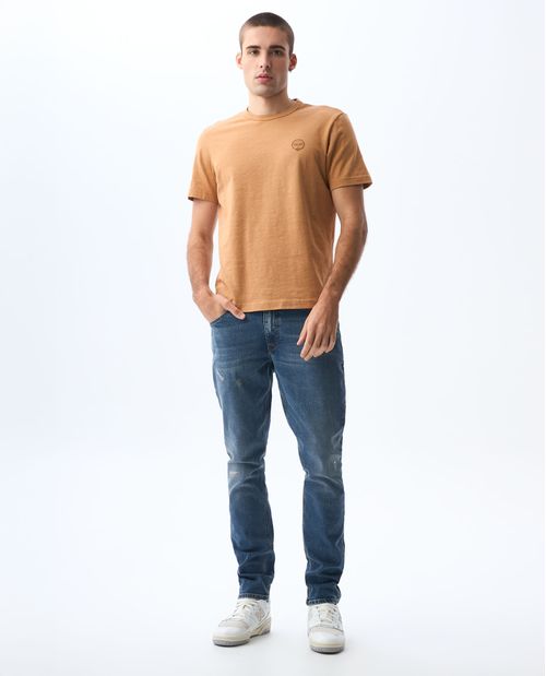 Camiseta en tela flamé para hombre