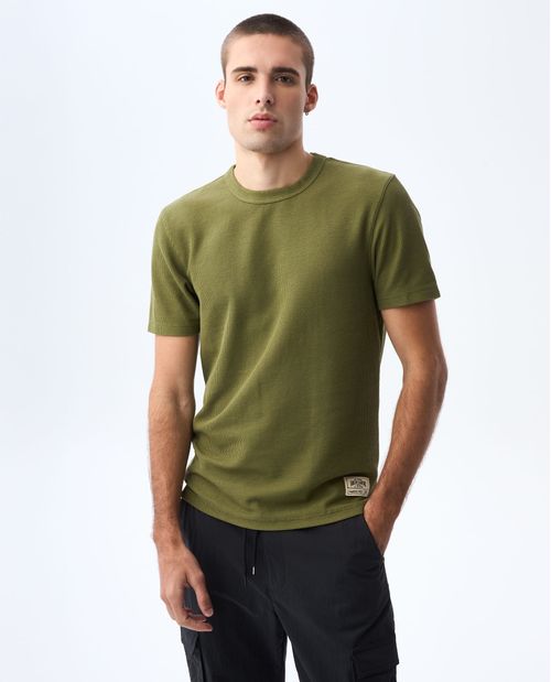 Camiseta en tela texturizada para hombre