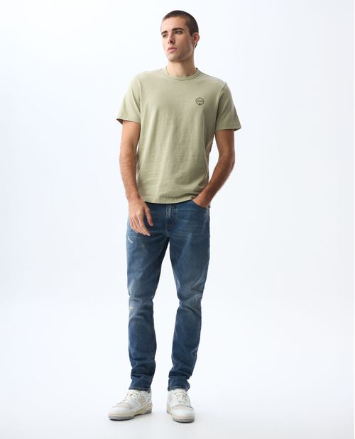Camiseta en tela flamé para hombre