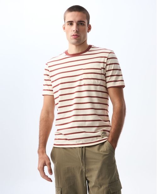 Camiseta con bolsillo de parche para hombre
