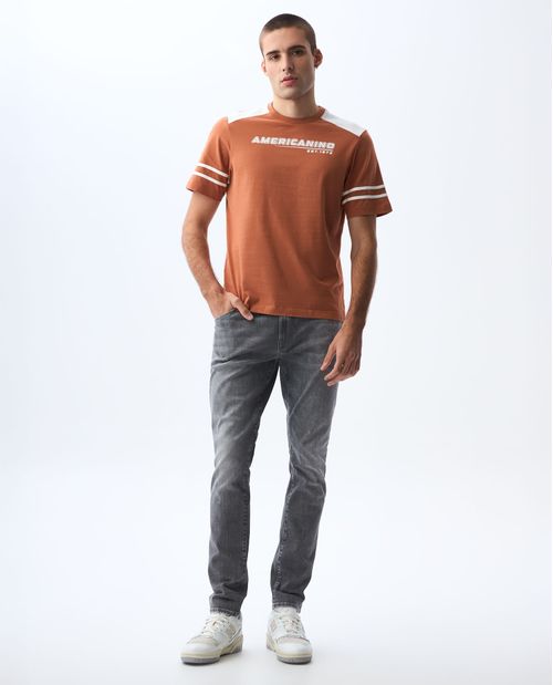 Camiseta manga corta estampada para hombre