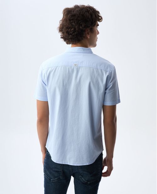 Camisa slim manga corta para hombre