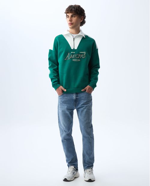 Buzo cuello alto estampado para hombre