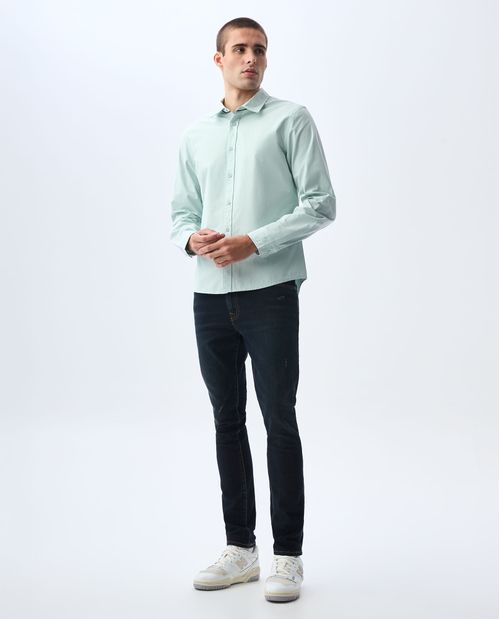 Camisa manga larga slim para hombre