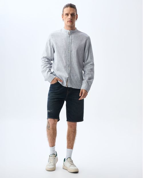 Camisa cuello neru para hombre
