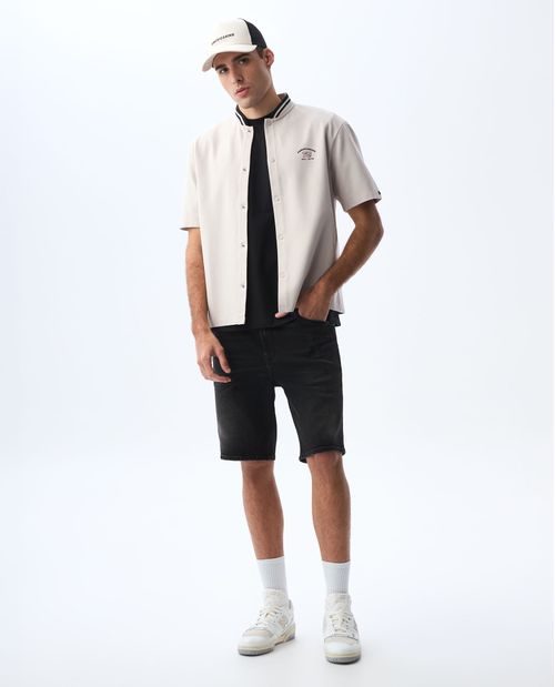 Camisa Boxy fit manga corta para hombre