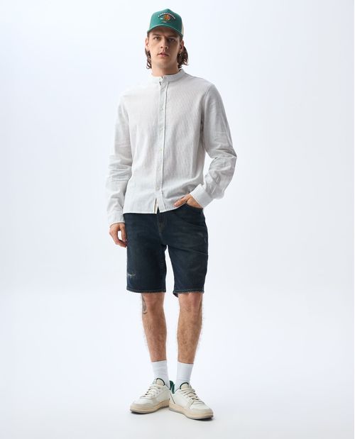 Camisa cuello neru para hombre
