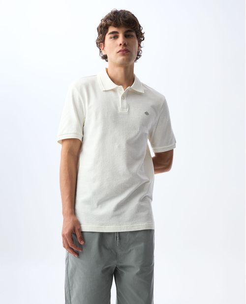 Polo de tela con textura para hombre
