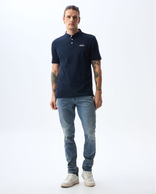 Polo cuello neru para hombre