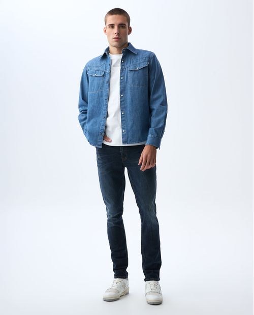 Jean Slim oscuro para hombre