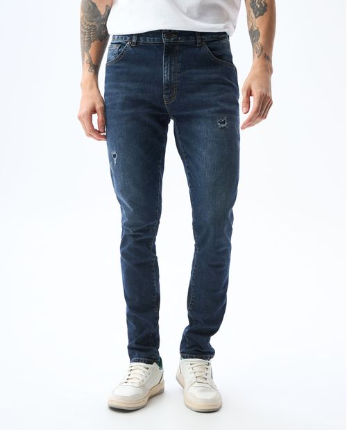 Jean Tapered con rotos para hombre