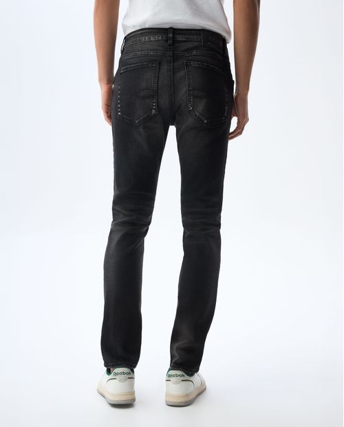 Jean Tapered tono negro para hombre