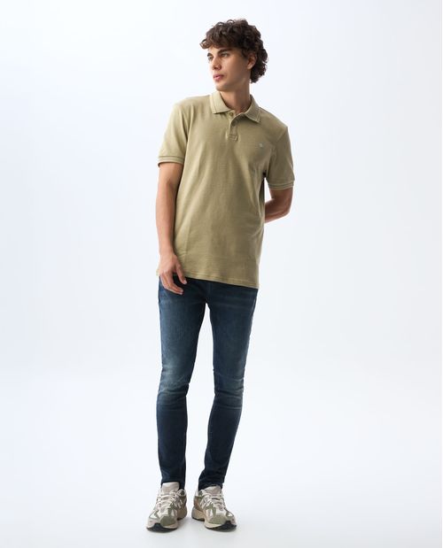 Polo de tela con textura para hombre
