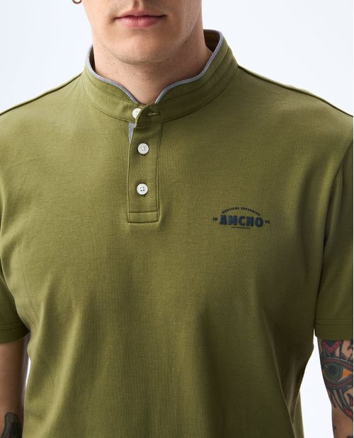 Polo cuello neru para hombre