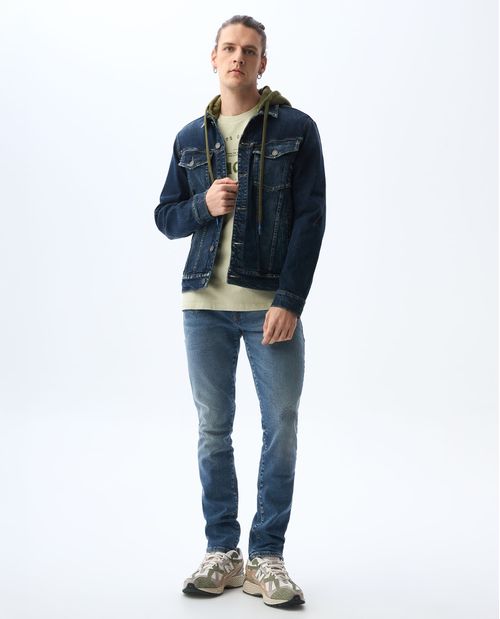 Chaqueta Trucker con capucha removible para hombre